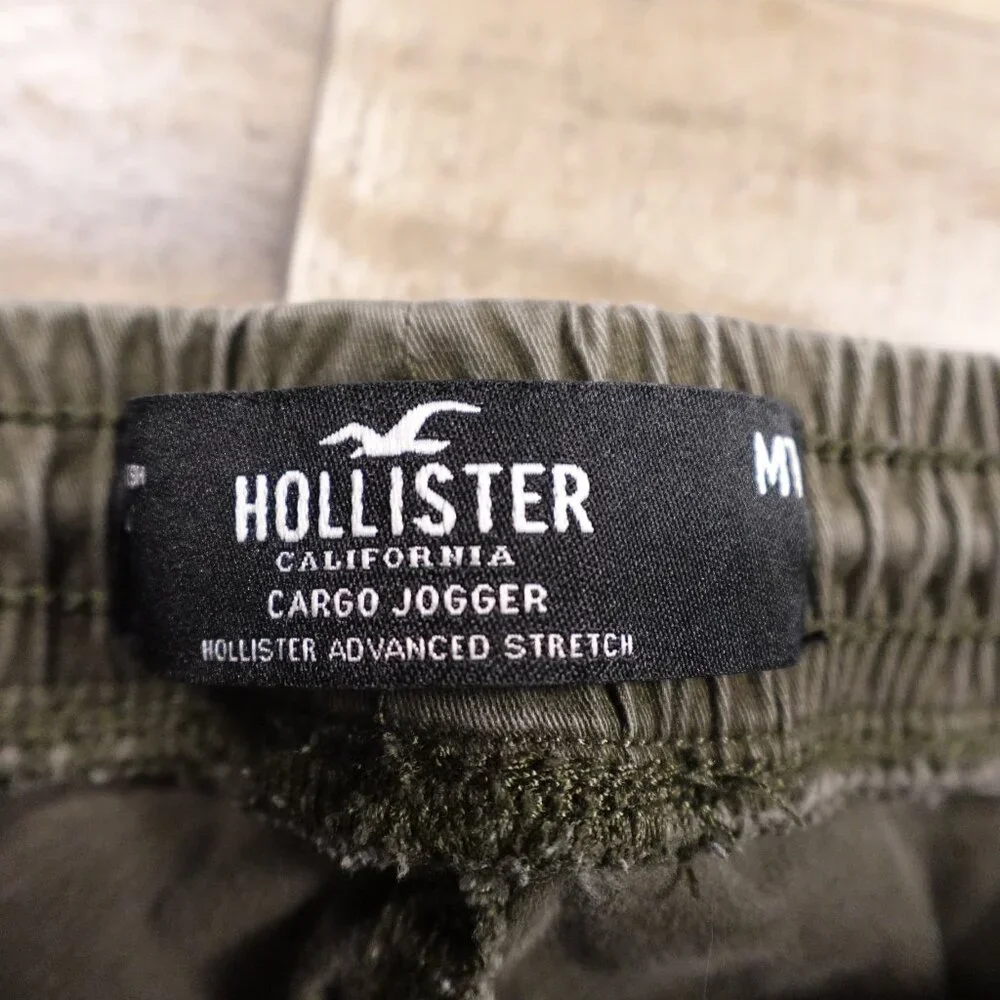 Hollister Cargo Jogger Men’s‎ Size MT Olive Green Advanced Stretch Pants 30”